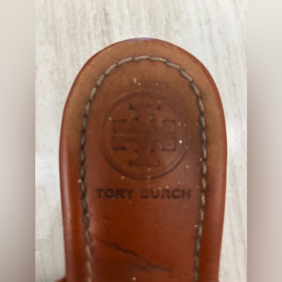 Tory Burch 'Miller' Flip Flop  Leather Women Brown Sz 7.5 - Picture 2 of 3
